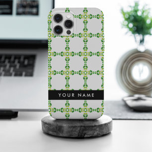 Leaf-Muster, grüne Blätter, Ihr Name Case-Mate iPhone Hülle