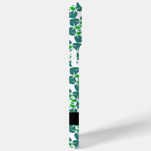 Leaf-Muster, grüne Blätter, Ihr Name Case-Mate iPhone Hülle (Rückseite / Rechts)