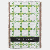 Leaf-Muster, grüne Blätter, Ihr Name Decke (Vorderseite Vertikal)