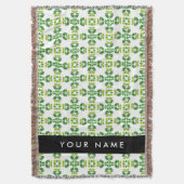 Leaf-Muster, grüne Blätter, Ihr Name Decke (Vorderseite Vertikal)
