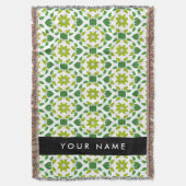 Leaf-Muster, grüne Blätter, Ihr Name Decke (Vorderseite Vertikal)