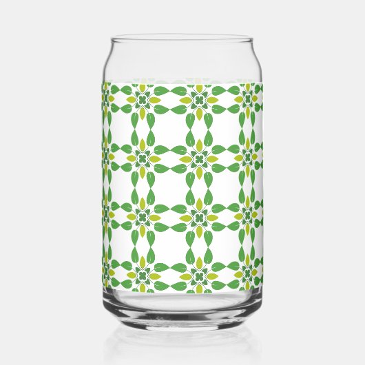 Leaf-Muster, grüne Blätter, Ihr Name Dosenglas (Rückseite)