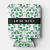 Leaf-Muster, grüne Blätter, Ihr Name Dosenkühler (Rückseite)