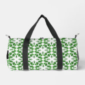 Leaf-Muster, grüne Blätter, Ihr Name Duffle Bag (Vorderseite)