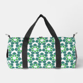 Leaf-Muster, grüne Blätter, Ihr Name Duffle Bag (Vorderseite)