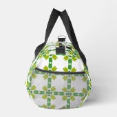 Leaf-Muster, grüne Blätter, Ihr Name Duffle Bag (Rechts)