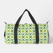 Leaf-Muster, grüne Blätter, Ihr Name Duffle Bag (Vorderseite)
