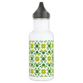 Leaf-Muster, grüne Blätter, Ihr Name Edelstahlflasche (Links)