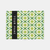 Leaf-Muster, grüne Blätter, Ihr Name Fleecedecke (Vorderseite (Horizontal))