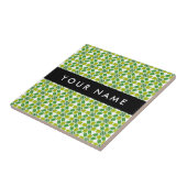 Leaf-Muster, grüne Blätter, Ihr Name Fliese (Seite)