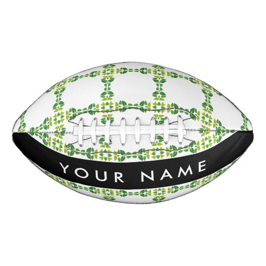 Leaf-Muster, grüne Blätter, Ihr Name Football (Vorderseite)