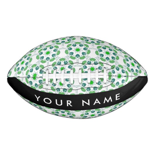 Leaf-Muster, grüne Blätter, Ihr Name Football (Vorderseite)