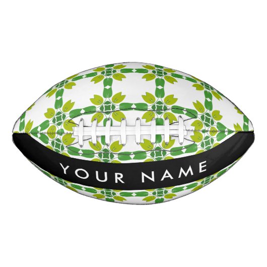 Leaf-Muster, grüne Blätter, Ihr Name Football (Vorderseite)