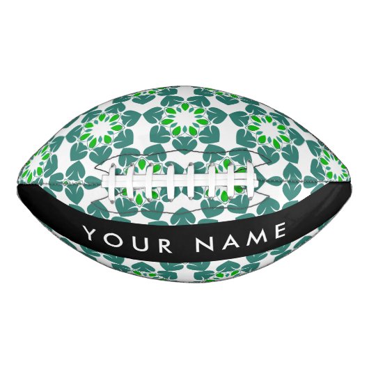Leaf-Muster, grüne Blätter, Ihr Name Football (Vorderseite)