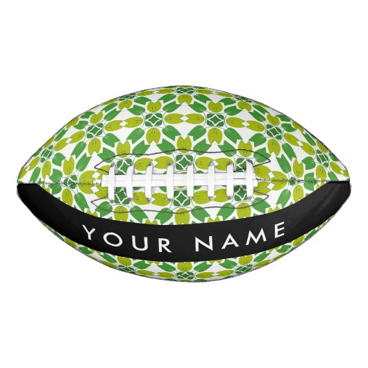 Leaf-Muster, grüne Blätter, Ihr Name Football (Vorderseite)