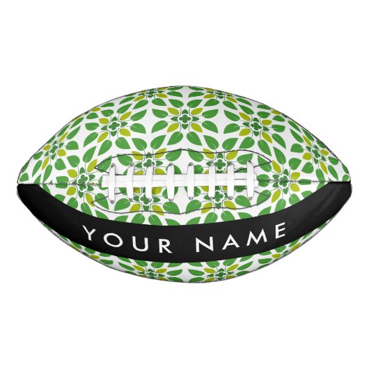 Leaf-Muster, grüne Blätter, Ihr Name Football (Vorderseite)