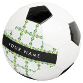 Leaf-Muster, grüne Blätter, Ihr Name Fußball (Dreiviertel)
