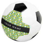 Leaf-Muster, grüne Blätter, Ihr Name Fußball (Dreiviertel)
