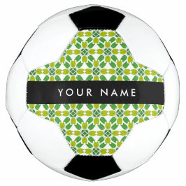 Leaf-Muster, grüne Blätter, Ihr Name Fußball