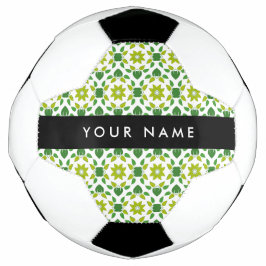 Leaf-Muster, grüne Blätter, Ihr Name Fußball