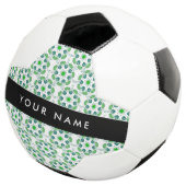 Leaf-Muster, grüne Blätter, Ihr Name Fußball (Dreiviertel)