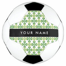 Leaf-Muster, grüne Blätter, Ihr Name Fußball