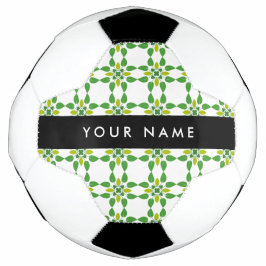 Leaf-Muster, grüne Blätter, Ihr Name Fußball