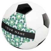 Leaf-Muster, grüne Blätter, Ihr Name Fußball (Dreiviertel)
