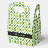 Leaf-Muster, grüne Blätter, Ihr Name Geschenkschachtel (Geöffnet)
