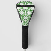 Leaf-Muster, grüne Blätter, Ihr Name Golf Headcover (Vorderseite)