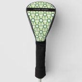Leaf-Muster, grüne Blätter, Ihr Name Golf Headcover (Vorderseite)