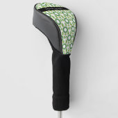 Leaf-Muster, grüne Blätter, Ihr Name Golf Headcover (angewinkelt)