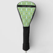 Leaf-Muster, grüne Blätter, Ihr Name Golf Headcover (Vorderseite)