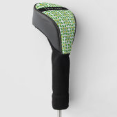 Leaf-Muster, grüne Blätter, Ihr Name Golf Headcover (angewinkelt)