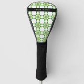 Leaf-Muster, grüne Blätter, Ihr Name Golf Headcover (Vorderseite)