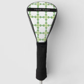 Leaf-Muster, grüne Blätter, Ihr Name Golf Headcover (Vorderseite)