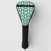 Leaf-Muster, grüne Blätter, Ihr Name Golf Headcover (Vorderseite)