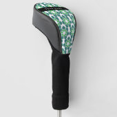 Leaf-Muster, grüne Blätter, Ihr Name Golf Headcover (angewinkelt)