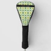 Leaf-Muster, grüne Blätter, Ihr Name Golf Headcover (Vorderseite)