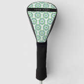 Leaf-Muster, grüne Blätter, Ihr Name Golf Headcover (Vorderseite)