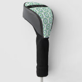 Leaf-Muster, grüne Blätter, Ihr Name Golf Headcover (angewinkelt)