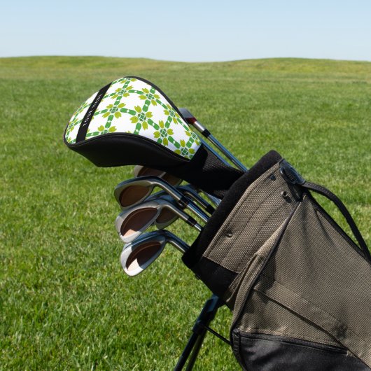 Leaf-Muster, grüne Blätter, Ihr Name Golf Headcover (In SItu)