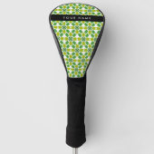 Leaf-Muster, grüne Blätter, Ihr Name Golf Headcover (Vorderseite)