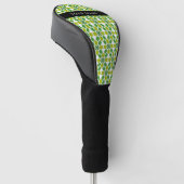 Leaf-Muster, grüne Blätter, Ihr Name Golf Headcover (angewinkelt)