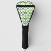 Leaf-Muster, grüne Blätter, Ihr Name Golf Headcover (Vorderseite)
