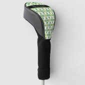 Leaf-Muster, grüne Blätter, Ihr Name Golf Headcover (angewinkelt)