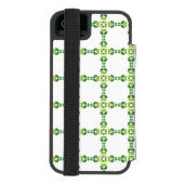Leaf-Muster, grüne Blätter, Ihr Name Incipio iPhone Geldbeutel-Hülle (Folio Rückseite)