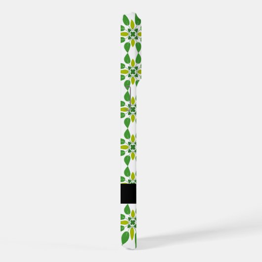 Leaf-Muster, grüne Blätter, Ihr Name iPhone Hülle (Rechte Seite)