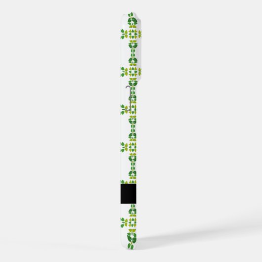 Leaf-Muster, grüne Blätter, Ihr Name iPhone Hülle (Rechte Seite)