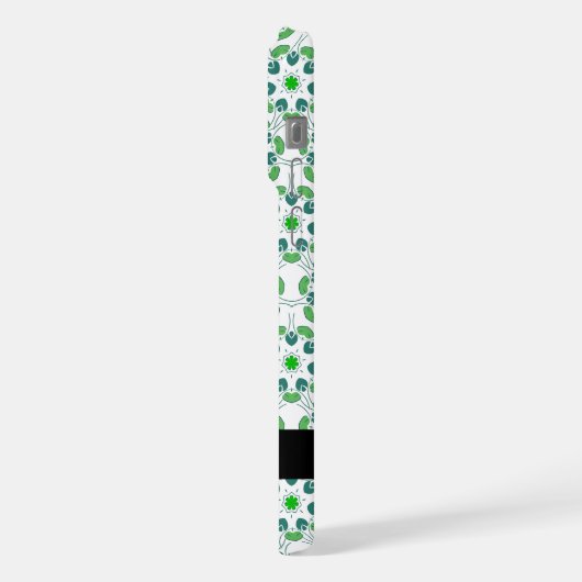 Leaf-Muster, grüne Blätter, Ihr Name iPhone Hülle (Linke Seite)